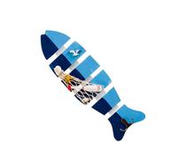 NUOBESTY Crochet Accessoire Crochet Mural Style Méditerranéen en Panneau de Densité, Patère Poisson Décorative pour Vêtements et Clés pour Camping et Décoration Intérieure