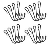 NUOBESTY Crochets de Filet de Coffre S en Métal Noir, Lot de 20 Pièces | Fixation pour Filet de Chargement, Accès Pratique et Maintien Sûr, Format Compact pour Véhicule