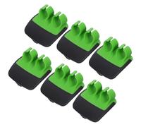 NUOBESTY Éplucheur à Doigt INOX 6 pièces Outil Polyvalent pour Fruits et Légumes avec Manche Ergonomique en Plastique, Idéal pour Usage Domestique et Activités Extérieures