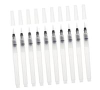 NUOBESTY Feutres Pinceaux Aquarelle Rechargeables 10 Pièces, Pointe Fine | Plastique, pour Crayons Aquarellables et Marqueurs à L'eau, Tracé Fluide et Couleurs Bien Étalées