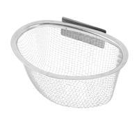 NUOBESTY Filtre de Vidange en Acier Inoxydable Argenté pour Évier Cuisine, Panier Ovale Facile à Entretenir, Capture les Petits Déchets Alimentaires, Lavage des Fruits