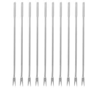 NUOBESTY Fourchettes Multifonctions en Acier Inoxydable pour Fruits De Mer Et Noix Lot de 10 Pièces Outils Réutilisables pour Crabe Homard Et Cuisine Facile À Utiliser