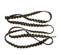NUOBESTY Garniture Tressée Noire Et Dorée 0,6 Cm x 10 m Pour Décoration Diy Artisanale Mariage Anniversaire Présent
