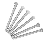 NUOBESTY Goupilles de Charnière Amovibles Stabilité Renforcée en Acier Inoxydable Argenté Lot de 6 Tête Plate pour Porte Intérieure et Placard
