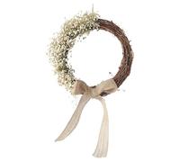 NUOBESTY Guirlande De Gypsophile en Rotin Couronne De Fleurs Sèches 9.84In Décor Mariage Champêtre Pendentif Floral pour Maison Bar Et Fêtes De Fin D’Année