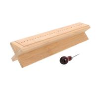 NUOBESTY Kit de Reliure en Bois, Outils de Reliure Manuelle avec Guide de Perforation et Poinçon, 32x8x8cm, pour Livrets et Papier, Maison et École