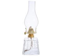 NUOBESTY Lampe à Huile Rétro en Verre et Fer 350ml Éclairage Stable et Portable, Lanterne à Pétrole Rustique pour Intérieur et Voyages