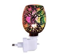 NUOBESTY Lampe à Parfum d'Intérieur en Verre Soufflé Main 3D Coloré Brûleur de Parfum sans Fumée pour Chambre à Coucher Diffuseur d'Arômes Créatif et Lumineux Adapté Salon et Bien-
