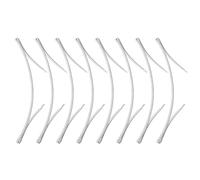 NUOBESTY Limiteur De Bas De Garde-Robe 8pcs En Acier Manganèse Argenté Avec Guide Rainuré Pour Porte Coulissante De Placard, Adapté Aux Bricoleurs Et Usage Chambre