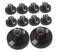 NUOBESTY Lot de 10 Douilles pour Ampoule à Vis E10, Plastique Noir, Design à Vis et Tête Plate, pour Expériences de Circuits Électriques la Maison Classe