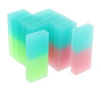 NUOBESTY Lot de 12 Gommes à Gelée Dégradé Bicolore pour Garçon Et Filles Gommes Kawaii Rectangulaires en PVC Crayons Fournitures Scolaires Amusantes Et Esthétiques
