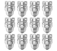 NUOBESTY Lot de 12 loquets à bascule pour boîte à outils | Verrou à bec de canard en métal | Fermeture à point mort - Loquet robuste pour coffret en bois, armoire, étui de guitare, boîte à