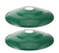 NUOBESTY Lot de 2 Abat-jours en Émail Étanches 30 Cm pour Lampe Extérieure Industrielle et Atelier, Protection D'ampoule Résistante la Pluie, Couverture de Lampe Vintage pour Éclairage