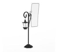 NUOBESTY Lot de 2 Clips en Résine Forme Lampadaire Noir pour Mariage et Fête, Support Mémo et Marque-table Élégant et Fonctionnel