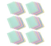 NUOBESTY Lot de 36 Dossiers en Plastique avec Onglets 1/3 Coupés pour Rangement Documents Bureau et Organisation sur Bureau