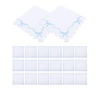 NUOBESTY Lot De 40 Serviettes Pour Déjeuner, Cocktail, Réception, Thé - Serviettes À Bord Festonné, Imprimé Coquetterie, Shower, Barbecue, Anniversaire, Nœud, Noires, Carrées, Imprimées,