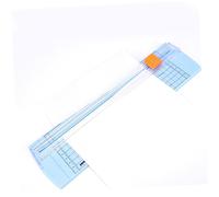NUOBESTY Mini Coupe-papier Linéaire A4 Plastique Bleu, Massicot Manuel à Glissière Droite, Découpe Multi-angle, Outil De Bureau Portable Pour Coupe De Photos Et Papier