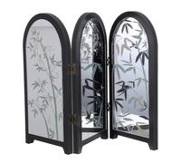 NUOBESTY Mini Écran Asiatique Paravent Décoratif en Acrylique, Pliant, Miroir, 13x9 Pouces, pour Table de Bureau et Table Basse, Décoration Chinoise Traditionnelle