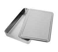 NUOBESTY Moule à Gâteau Rectangulaire Distribution Uniforme Chaleur en Acier Inoxydable avec Couvercle et Stockage Hermétique, Cuisson de Gâteaux et Brownies