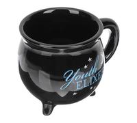 NUOBESTY Mug Décoratif en Céramique Noir 3d Capacité 450ml Tasse Chaudron Sorcière pour Bureau ou Hôtel Halloween