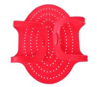 NUOBESTY Panier de Poulet Rôti en Silicone pour Barbecue Extérieur | Poignée Bien Conçue, Usage Sécurisé et Antidérapant, pour Pique-niques et Camping, Couleur Rouge