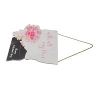 NUOBESTY Panneau à Accrocher la Porte D'entrée Saint-valentin, Décoration de Panneau en Bois Suspendu, Cœur, Blanc, Décoratif, pour Hôtel et Bureau