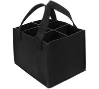NUOBESTY Paquet de Rangement en Feutre Noir Pliable, pour Bouteille de Vin | Bouteille de Vin Rouge, Usage Maison et Bars, Décoratif, Solide, Portable, Lot Pratique