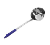 NUOBESTY Petite Louche en Acier Inoxydable à Long Manche pour Bain | Cuillère à Eau Bleue, Versement sans Goutte, Usage Boisson, Plastique et Métal
