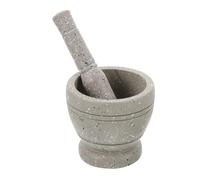 NUOBESTY Pilon et Mortier Multifonction en Plastique Pp, Petit Ustensile Cuisine pour Écraser L'ail Design Unique Imitation Granit, pour Usage Domestique