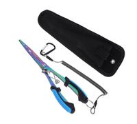 NUOBESTY Pince Multifonction de Pêche en Acier Inoxydable avec Lanyard | Décrocheur pour Pêche, Étui et Pochette Inclus, Usage Eau Douce et Voyage, Adapté aux Sorties Salées