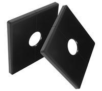 NUOBESTY Plaque de Recouvrement Carrée pour Organiser les Interrupteurs Électriques et Robinets 2 Pièces en ABS Noir avec Trou de 22mm, Installation Rapide pour Robinet Maisons et Bureaux