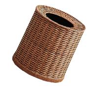 NUOBESTY Poubelle en Rotin Tressé sans Couvercle, Grosse Capacité 8l, Design Vintage Naturel, pour Chambre et Salon