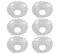NUOBESTY Récupérateur de Gouttes de Bougie Lot de 6 en Verre Cannelé Protection Facile des Surfaces, Design Élégant et Décoratif pour Bougeoirs Coniques en Fête