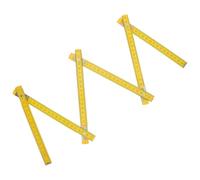 NUOBESTY Règle de Menuisier Pliable 1 Mètre Bois Naturel 6 Plis pour Projets de Charpenterie et Bricolage avec Conception Pliable Jaune