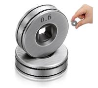 NUOBESTY Remplacement du dévidoir de fil de soudage 2pcs, Roues à rainure moletée 0,6/0,8 MM, Acier, installation facile, pour soudure fil fourré en atelier