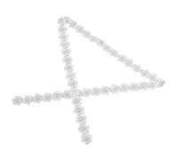 NUOBESTY Ruban Organza Brodé Or à Fleurs 3d, Bordure en Tulle Double Couche avec Appliqué Perlé Fait Main, pour Couture et Décoration de Rideaux ou Robes