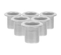 NUOBESTY Socles de Bougeoirs en Alliage D'aluminium Argentés, Lot de 6, Faciles à Utiliser Nettoyer, pour Porte-Bougies Coniques et Bougies Chauffe-Plat, Décorations Modernes