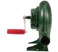NUOBESTY Souffleur Manuel à Manivelle en Fer Vert, Ventilateur Soufflant Pratique pour Allumer Rapidement Barbecue et Feu de Camp en Extérieur