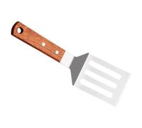 NUOBESTY Spatule à Griller en Acier Inoxydable Manche en Bois, Pelle à Steak Robuste et Pratique, Outil de Cuisson Antiadhésif pour Barbecue, Crêpes et Wok, Ustensile la Cuisine