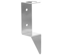 NUOBESTY Support de Jauge à Pilier en Acier Inoxydable Argenté pour Pluviomètre Extérieur, Installation Stable Ancrage Sol, pour Jardin et Cour