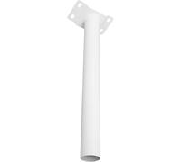 NUOBESTY Support de Lampe Solaire Intégré en Acier pour Rues et Cours | Compatibilité Large, Installation Facile, Bras Blanc, Accessoire pour Lampadaires Solaires de Rue et Jardin