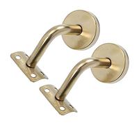 NUOBESTY Support Mural De Main Courante En Acier Inoxydable Doré Titanium 60x60 Mm, Résistant Et Stable, Lot De 2 Pièces Pour Rampe D'escalier Intérieur