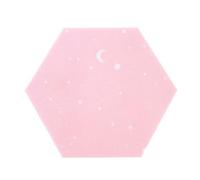 NUOBESTY Tableau Mémo Hexagonal en Feutre Rose Multi-Fonctionnel pour Décoration Murale Simple et Élégante, pour Chambre ou Bureau