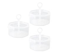 NUOBESTY Tasse à Mousse Compacte pour Nettoyage Visage, Mini Gobelet Transparent PP, Lavage Facile, 3 Pièces