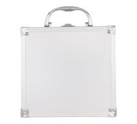 NUOBESTY Valise à Outils en Aluminium, Coffret Argenté 6,7x6,3 Pouces | Compartiments Intégrés, Structure Légère et Protectrice, Usage Maison ou Voyage, Design Métallique Minimaliste