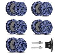 NuoDunco Disques Abrasifs, 10 Pièces 50mm Disques à Lamelles Disque de Nettoyage pour Outil Nettoyage Surface de Dérouillage de Peinture en Métal pour meuleuse d'angle(Bleu)