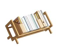 NUODWELL Bibliothèque en Bambou pour Enfants, Étagère de Bureau, Petit Organiseur de Livres Simple pour Chambre (Couleur Bûche, 40 cm de Long)