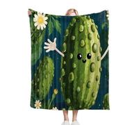 Nuphtun Couverture Plaid Polaire 130x150 Mélon Vert, Couverture en Flanelle Microfibre Douceur Extrême et Lavable en Machine, Idéale pour Canapé et Nuitées Confortables, AQ8546