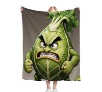 Nuphtun Couverture Polaire 240 x 260 cm Légumes Bleus, Couverture Canapé Grande Taille Usage Multiple comme Couette d'Appoint, Assure Une Protection Contre Le Froid, AQ8478