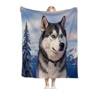 Nuphtun Plaid Polaire 220x240 Husky Gris, Couverture Polaire Taille Double pour Lit King Size, d'une Douceur Persistante, Procure Une Expérience de Sommeil Chaleureuse, AQ821